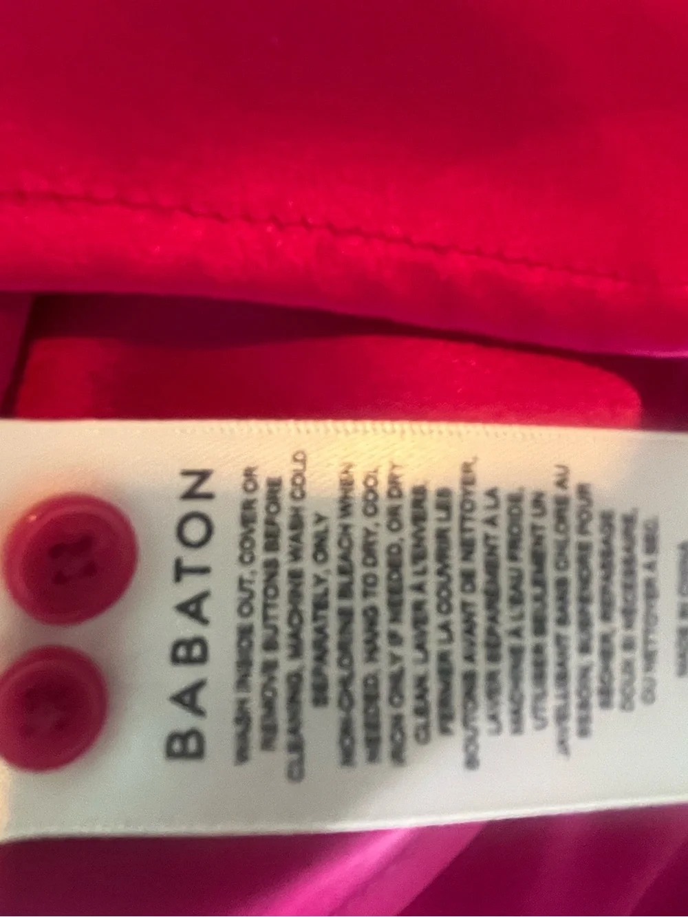 Aritzia Fuchsia Button-Front Blouse - Picture 5 of 5